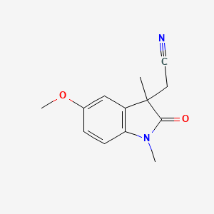 (5-Methoxy-1,3-dimethyl-2-oxo-2,3-dihydro-1H-indol-3-yl)acetonitrile