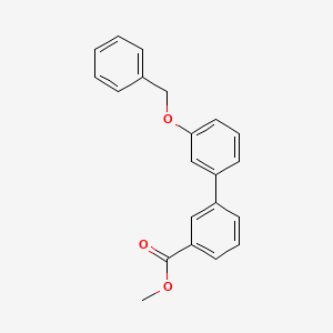 molecular formula C21H18O3 B8792855 Methyl 3'-(benzyloxy)[1,1'-biphenyl]-3-carboxylate 