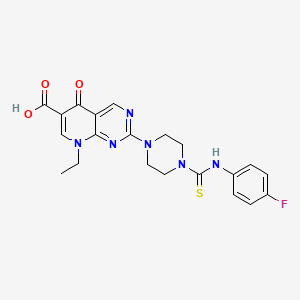 2-(4-{[(4-Fluorophenyl)amino]carbonothioyl}-1-piperazinyl)-8-ethyl-5-oxo-5,8-dihydropyrido[2,3-d]pyrimidine-6-carboxylic Acid
