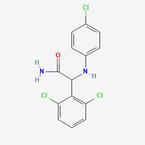 2-[(4-Chlorophenyl)amino]-2-(2,6-dichlorophenyl)acetamide