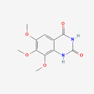 molecular formula C11H12N2O5 B8793062 6,7,8-Trimethoxyquinazoline-2,4(1H,3H)-dione CAS No. 30896-98-1