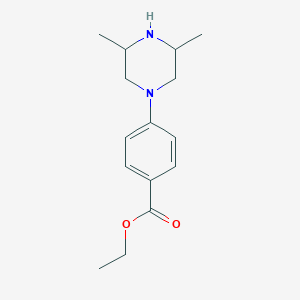 molecular formula C15H22N2O2 B8793081 Ethyl 4-(3,5-dimethylpiperazin-1-yl)benzoate 