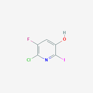 molecular formula C5H2ClFINO B8793268 6-Chloro-5-fluoro-2-iodopyridin-3-ol 