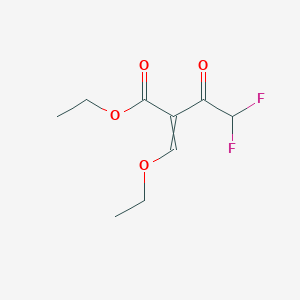 molecular formula C9H12F2O4 B8793280 Ethyl 2-(ethoxymethylene)-4,4-difluoro-3-oxobutanoate 