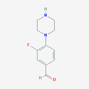 3-Fluoro-4-(1-piperazinyl)benzaldehyde