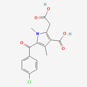 3-Carboxy-5-(4-chlorobenzoyl)-1,4-dimethyl-1H-pyrrole-2-acetic acid