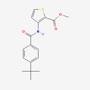 molecular formula C17H19NO3S B8793541 Methyl 3-[(4-t-Butylbenzoyl)amino]-2-thiophenecarboxylate 