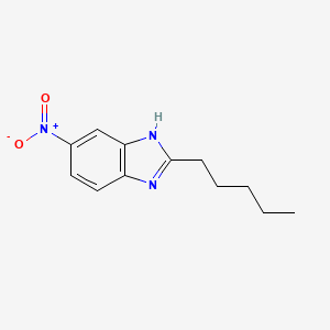molecular formula C12H15N3O2 B8793630 6-nitro-2-pentyl-1H-benzimidazole 