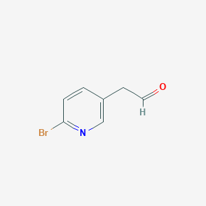 molecular formula C7H6BrNO B8793665 2-(6-Bromopyridin-3-yl)acetaldehyde 