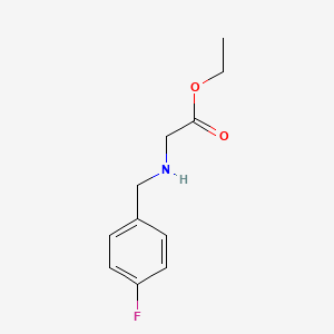 molecular formula C11H14FNO2 B8793668 Ethyl 2-[(4-fluorophenyl)methylamino]acetate 