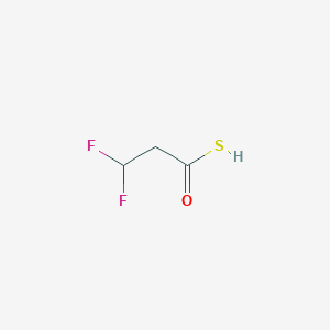 molecular formula C3H4F2OS B8793754 Acetic acid,2-[(difluoromethyl)thio]- 