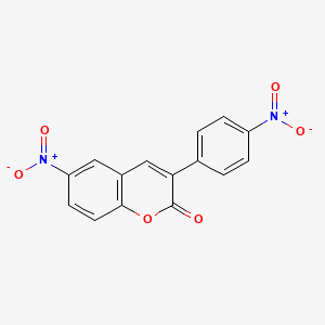 molecular formula C15H8N2O6 B8793794 6-Nitro-3-p-nitrophenylchromen-2-one CAS No. 22131-84-6