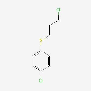 molecular formula C9H10Cl2S B8793809 1-Chloro-4-[(3-chloropropyl)sulfanyl]benzene CAS No. 14366-66-6