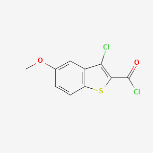 molecular formula C10H6Cl2O2S B8793830 3-Chloro-5-methoxybenzo[b]thiophene-2-carbonyl chloride CAS No. 56030-16-1