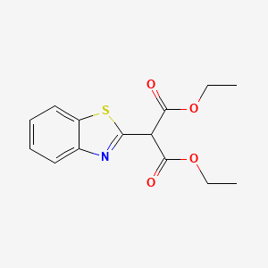 molecular formula C14H15NO4S B8793845 Diethyl 2-(benzo[d]thiazol-2-yl)malonate CAS No. 29198-44-5