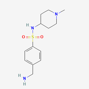 molecular formula C13H21N3O2S B8793917 4-(Aminomethyl)-N-(1-methylpiperidin-4-yl)benzenesulfonamide 