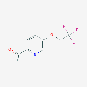 molecular formula C8H6F3NO2 B8794041 2-Pyridinecarboxaldehyde, 5-(2,2,2-trifluoroethoxy)- 