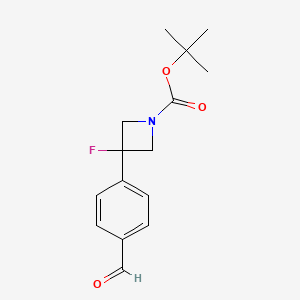 Tert-butyl 3-fluoro-3-(4-formylphenyl)azetidine-1-carboxylate