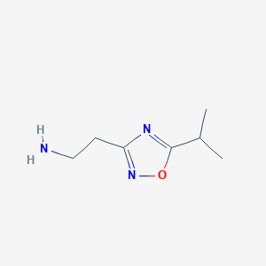 molecular formula C7H13N3O B8794090 2-(5-Isopropyl-1,2,4-oxadiazol-3-yl)ethanamine 