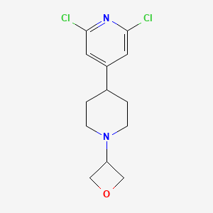 molecular formula C13H16Cl2N2O B8794106 2,6-Dichloro-4-(1-(oxetan-3-yl)piperidin-4-yl)pyridine 