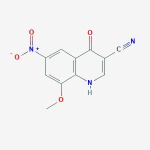 3-Quinolinecarbonitrile, 4-hydroxy-8-methoxy-6-nitro-