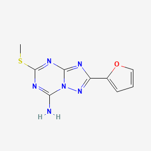 2-(Furan-2-yl)-5-(methylthio)-[1,2,4]triazolo[1,5-a][1,3,5]triazin-7-amine