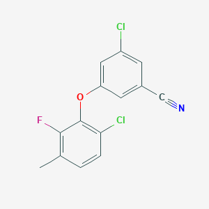 3-Chloro-5-(6-chloro-2-fluoro-3-methylphenoxy)benzonitrile