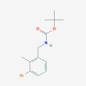 molecular formula C13H18BrNO2 B8794307 tert-butyl N-[(3-bromo-2-methylphenyl)methyl]carbamate 