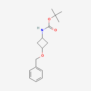 molecular formula C16H23NO3 B8794317 Tert-butyl 3-(benzyloxy)cyclobutylcarbamate CAS No. 154748-62-6