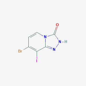 7-Bromo-8-iodo-(1,2,4)triazolo(4,3-A)pyridin-3(2H)-one