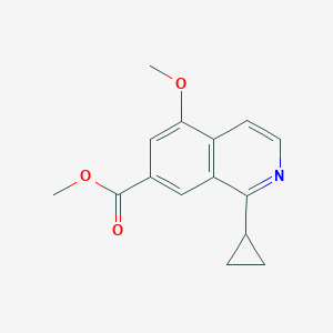 molecular formula C15H15NO3 B8794327 Methyl 1-cyclopropyl-5-methoxyisoquinoline-7-carboxylate CAS No. 921760-75-0