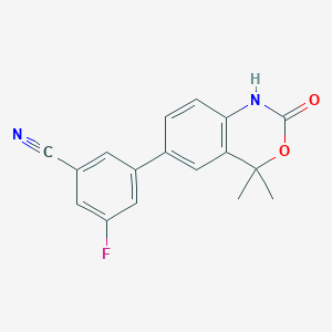 3-(4,4-dimethyl-2-oxo-2,4-dihydro-1H-benzo[d][1,3]oxazin-6-yl)-5-fluorobenzonitrile