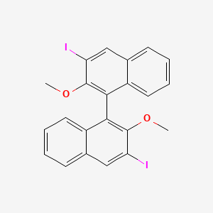 molecular formula C22H16I2O2 B8794351 1,1'-Binaphthalene, 3,3'-diiodo-2,2'-dimethoxy- CAS No. 201206-92-0