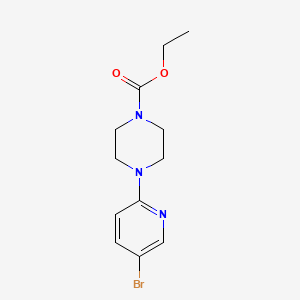 molecular formula C12H16BrN3O2 B8794353 Ethyl 4-(5-bromopyridin-2-yl)piperazine-1-carboxylate 