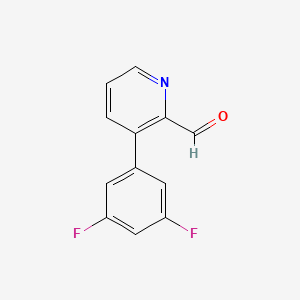 molecular formula C12H7F2NO B8794367 3-(3,5-Difluorophenyl)picolinaldehyde 