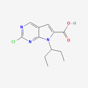 2-Chloro-7-(pentan-3-yl)-7H-pyrrolo[2,3-d]pyrimidine-6-carboxylic acid