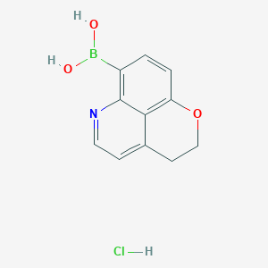 molecular formula C11H11BClNO3 B8794377 (2,3-Dihydropyrano[4,3,2-de]quinolin-7-yl)boronic acid hydrochloride 