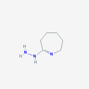 molecular formula C6H13N3 B8794387 7-hydrazinyl-3,4,5,6-tetrahydro-2H-azepine 