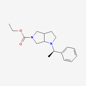 molecular formula C17H24N2O2 B8794407 Ethyl 1-[(R)-1-Phenylethyl]hexahydropyrrolo[3,4-b]pyrrole-5(1H)-carboxylate 