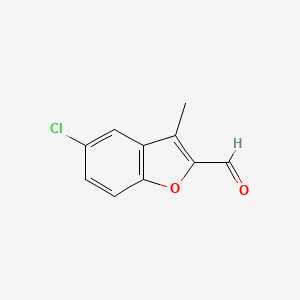 molecular formula C10H7ClO2 B8794452 5-Chloro-3-methyl-1-benzofuran-2-carbaldehyde 