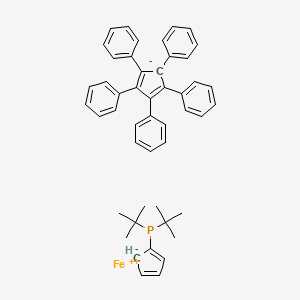 molecular formula C48H47FeP B8794699 1,2,3,4,5-Pentaphenyl-1'-(di-tert-butylphosphino)ferrocene 