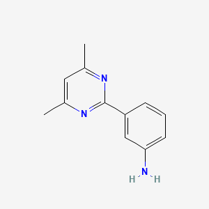 molecular formula C12H13N3 B8794831 3-(4,6-Dimethylpyrimidin-2-yl)aniline CAS No. 920304-01-4