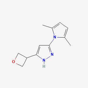 3-(2,5-dimethyl-1H-pyrrol-1-yl)-5-(oxetan-3-yl)-1H-pyrazole