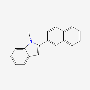 molecular formula C19H15N B8794987 1-methyl-2-(naphthalen-2-yl)-1H-indole 