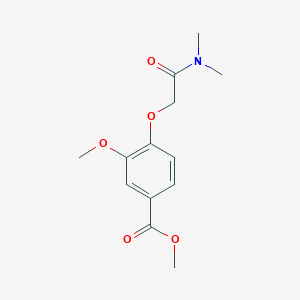 molecular formula C13H17NO5 B8795043 Methyl 4-(2-(dimethylamino)-2-oxoethoxy)-3-methoxybenzoate 