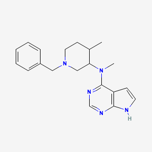 molecular formula C20H25N5 B8795084 N-(1-Benzyl-4-methylpiperidin-3-yl)-N-methyl-7H-pyrrolo[2,3-d]pyrimidin-4-amine 