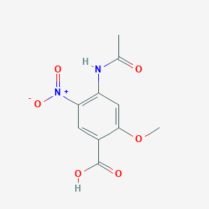 molecular formula C10H10N2O6 B8795178 4-Acetamido-2-methoxy-5-nitrobenzoic acid CAS No. 59338-94-2