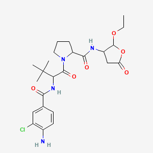 L-Prolinamide, N-(4-amino-3-chlorobenzoyl)-3-methylvalyl-N-(2-ethoxytetrahydro-5-oxo-3-furanyl)-