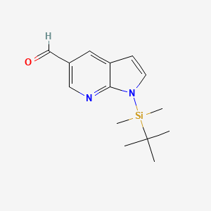1H-Pyrrolo[2,3-B]pyridine-5-carboxaldehyde, 1-[(1,1-dimethylethyl)dimethylsilyl]-