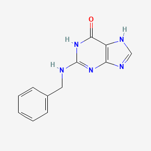 9H-Purin-6-ol, 2-((phenylmethyl)amino)-